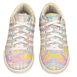 K-Swiss Girl’s Sneakers Pastel Swirl Youth Size 2 - Excellent Condition
